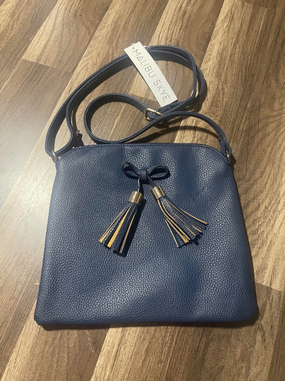 Malibu Skye Blue faux Leather crossbody Purse